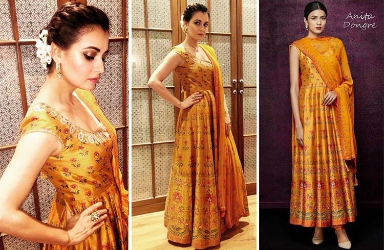 Dia Mirza In Anita Dongre