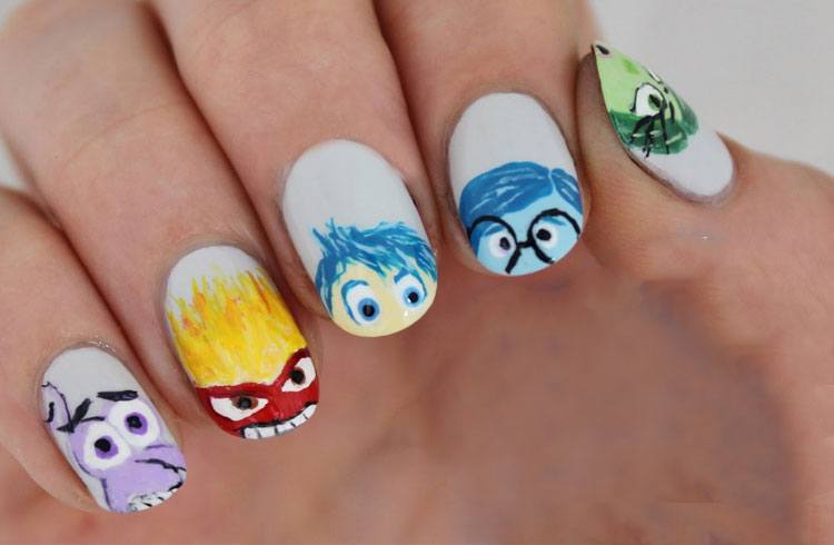 Disney themed Emoji Nail Art