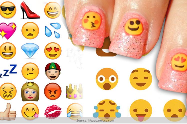 Emoji Nail Art For Phone Addicts