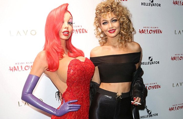 Hieldi Klum was Jessica Rabbit and Gigi Hadid