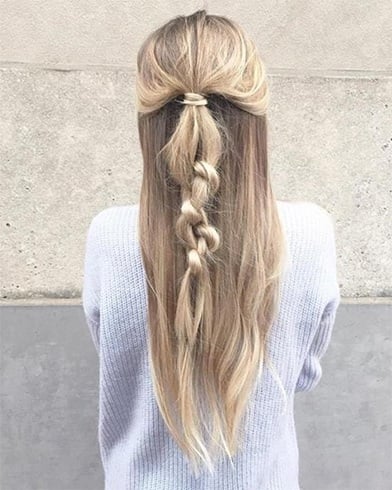 Knotted Half Up Hairstyle