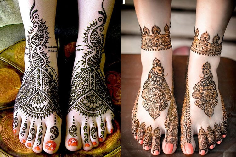 15+ Mehandi Designs für die Beine: Die perfekte Liste für eine Braut zu sein!  