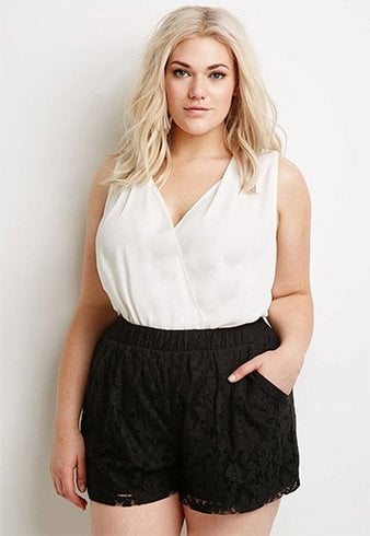 Plus Size Lace Shorts Style