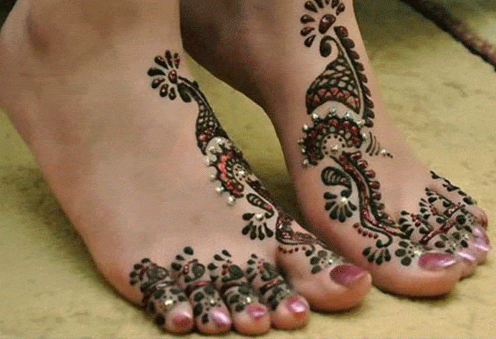 sequins and mehndi
