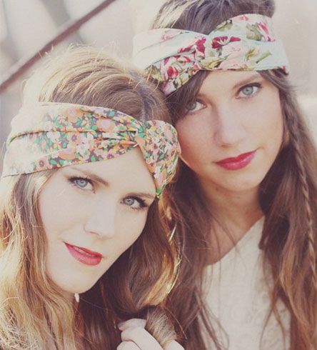 Simple Bandana Headband Hairstyle