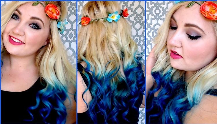 Simple Indigo Ombre Hair Style