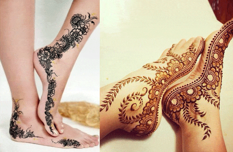 15+ Mehandi Designs für die Beine: Die perfekte Liste für eine Braut zu sein!  