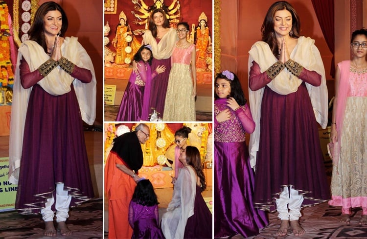 Sushmita Sen At Durga Puja