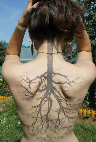 Tree Spine Tattoo