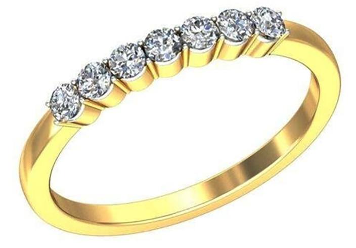 Belle Diamante Gold Wedding Ring With Diamonds
