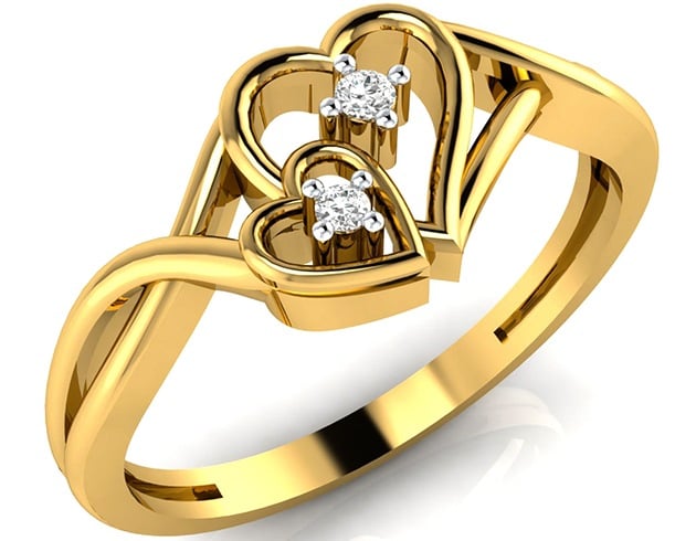 Demira Gold Ring With Diamonds