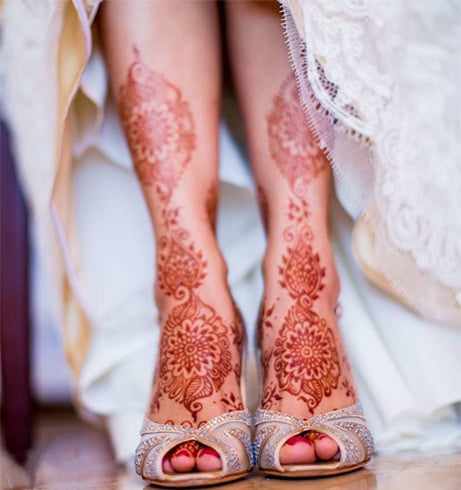 Bridal Mehndi Designs For Legs