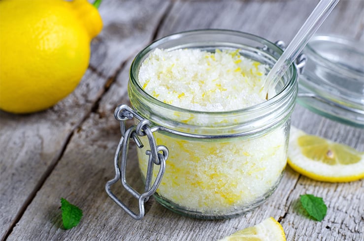 Lemon and sugar scrub