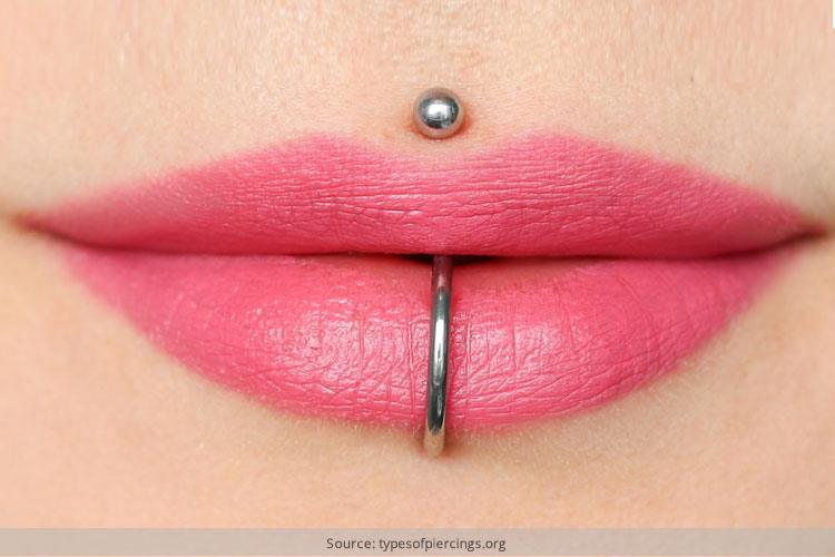 lip piercing