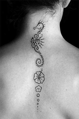 Tattoos Down Spine