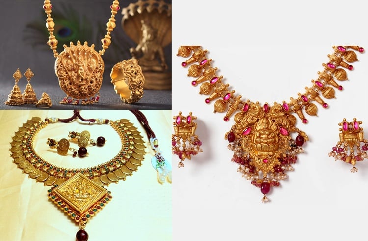 Temple Design Gold Jewellery