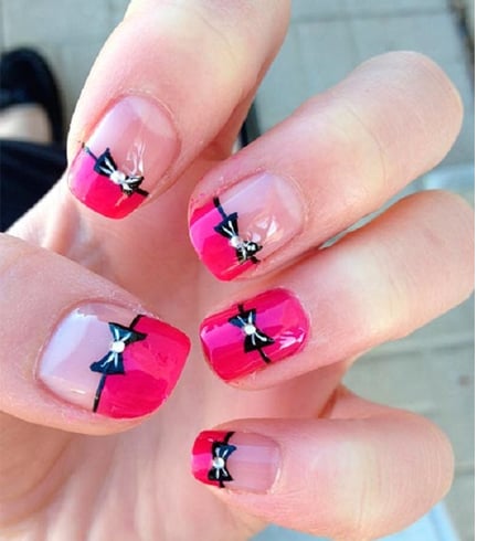 3D Bow Nail Art