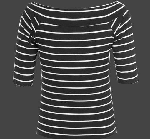 Black And White Striped Top