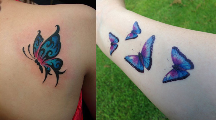 Blue Butterfly Tattoo Pics