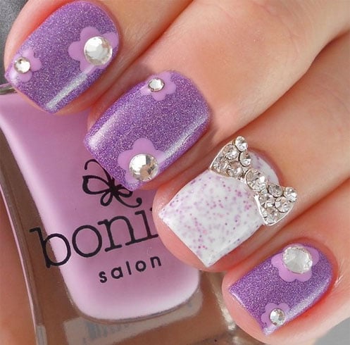 Bow Nail Designs For Beauty