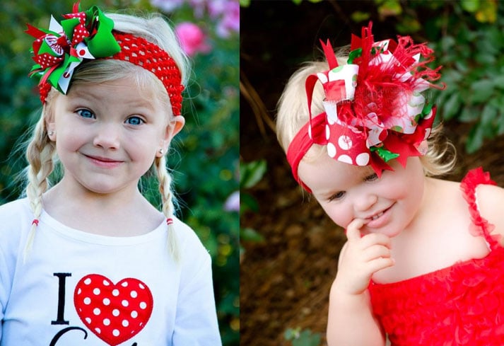 Christmas Bows For Toddlers And Girls