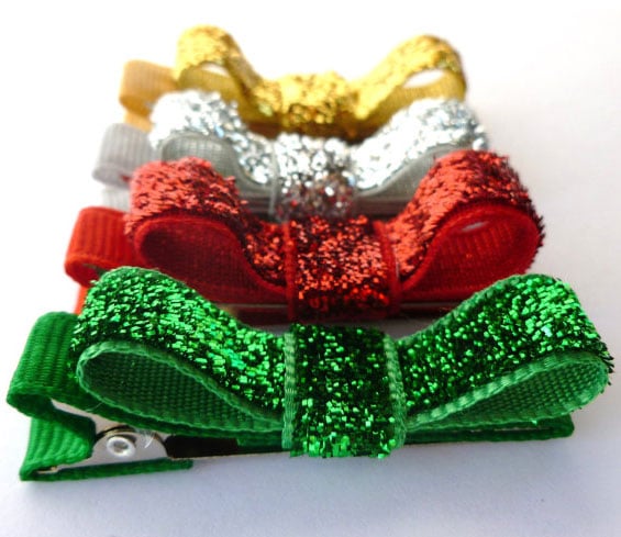 Christmas Glitter-Hair Bows