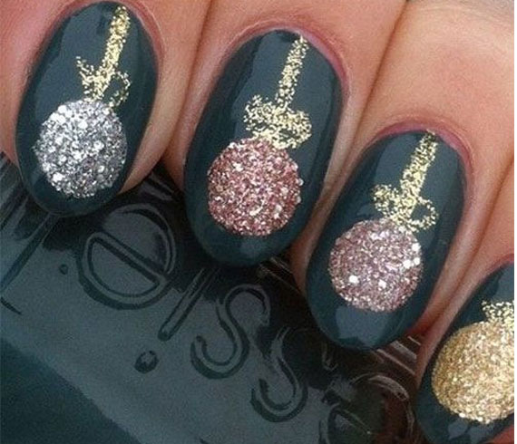 Christmas Ornaments On Your Nails