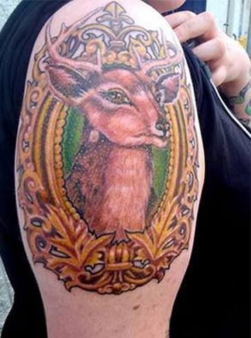 Christmas Reindeer Tattoo