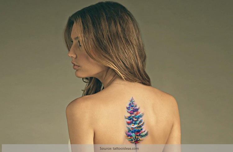 Naked Christmas tree tattoo  Tattoogridnet