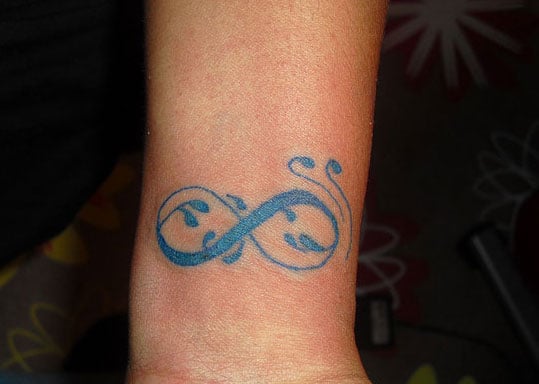  Watercolor Infinity Tattoo