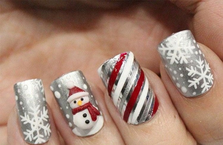 Cute Santa On The Nails