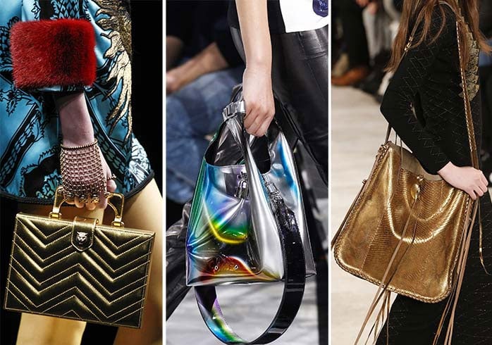 Metallic Effect Handbags 