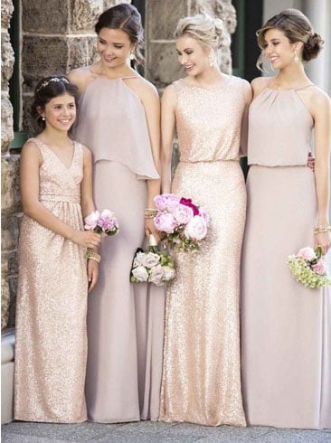 Neutral Toned Dridesmaid Dresses