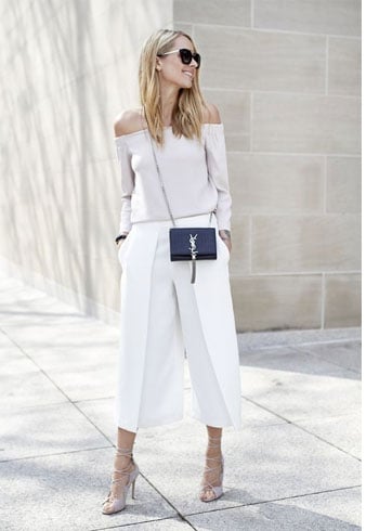 Off Shoulder Tops And Mid-Length Pants