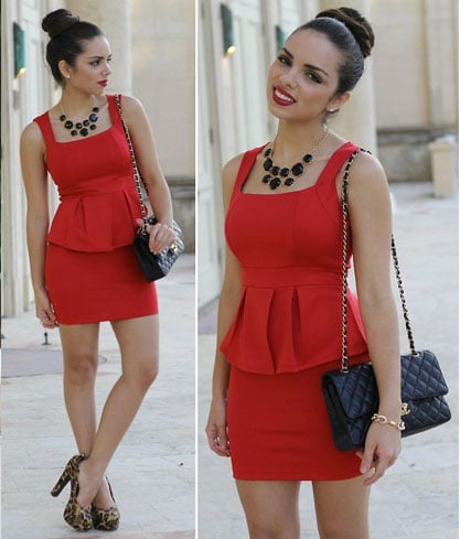 Peplum Perfection With Red Dress
