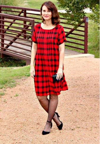 Plaid And Red Dress