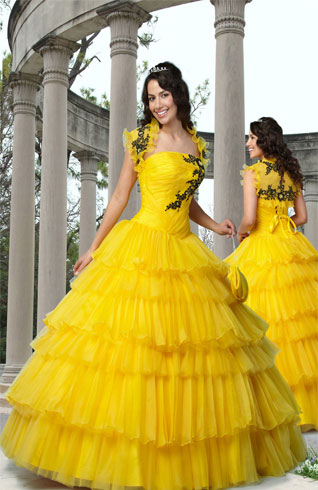 Quinceanera Yellow Dress