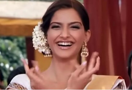 Sonam Kapoor Side Low Bun Hair Style