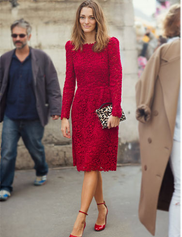 Vintage Long Red Dress