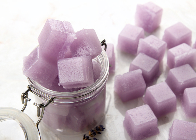 Violet Sugar Scrub Cube Uses