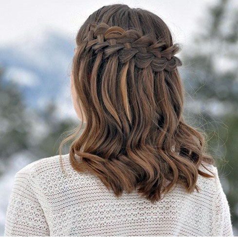 Waterfall Braid For Short Hair