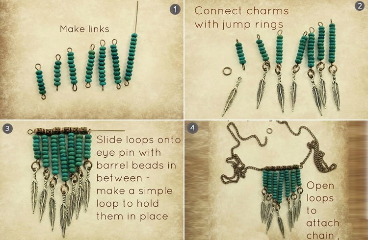 Boho Chic Necklace Step by Step