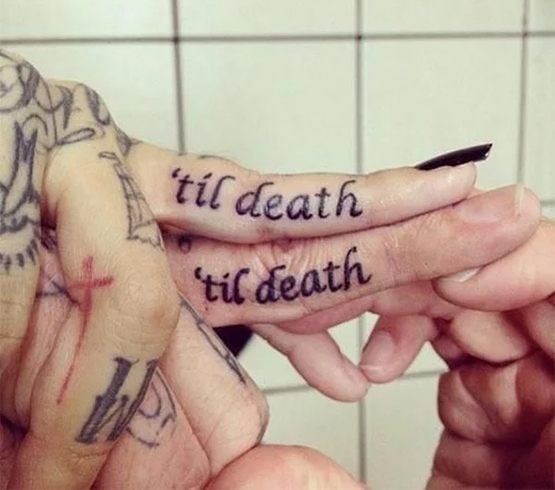 Couple Finger Tattoos