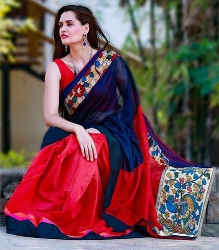 Designer Kalamkari Sarees Designs