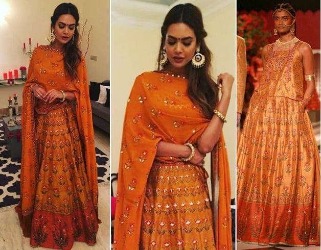 Esha Gupta Anita Dongre Outfit