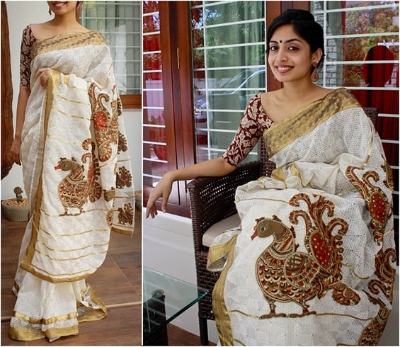 Kalamkari Work Saree