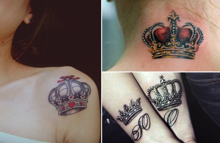 King Queen Crown Tattoo Design For CoupleCouple Tattoo Ideas