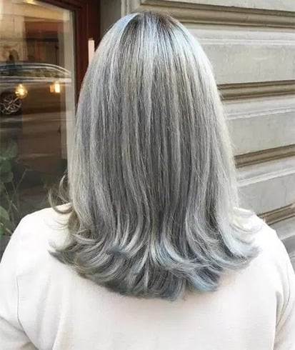 Layered Gray Hairstyle