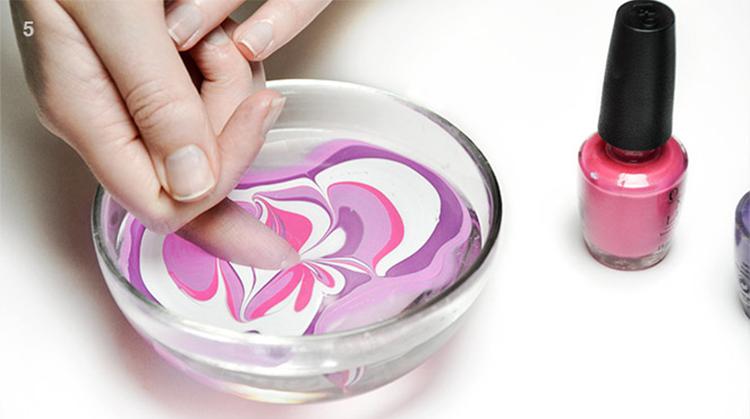 steps to do marble nail art