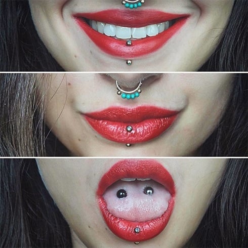 Snake Bites Piercing Studs